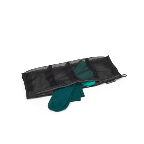 Brabantia - Wäschesack für Socken - Schützender Mesh-Wäschesack - Bis zu 4 Paar - Einfacher Reißverschluss - Spezielle Abdeckung für die Zuglasche - Wäschezubehör - Black - 22 x 1 x 42 cm von Brabantia