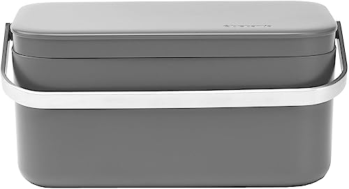Brabantia Abfalleimer, Kunststoff/Edelstahl, Dunkelgrau, 22 x 13 x 11 cm, 1 Einheiten Brabantia Abfalleimer, Kunststoff/Edelstahl, Dunkelgrau, 22 x 13 x 11 cm, 1 Einheiten von Brabantia