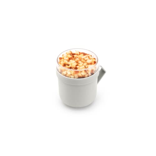 Brabantia - Make & Take Suppenbecher 0.6L - mit Aufschraubbarem Topping-Behälter (180 ml) & Griff - Auslaufsicher - Große Öffnung - Gefriergeeignet - Spülmaschinen- & Mikrowellenfest - Light Grey von Brabantia