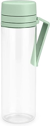 Brabantia - Make & Take Wasserflasche mit Sieb 0.5L - Reisetrinkflasche mit Griff & Fruchtsieb - Auslaufsicher - Infuser - Einfaches Befüllen - Transparent - Spülmaschinenfest - Jade Green Brabantia - Make & Take Wasserflasche mit Sieb 0.5L - Reisetrinkflasche mit Griff & Fruchtsieb - Auslaufsicher - Infuser - Einfaches Befüllen - Transparent - Spülmaschinenfest - Jade Green von Brabantia
