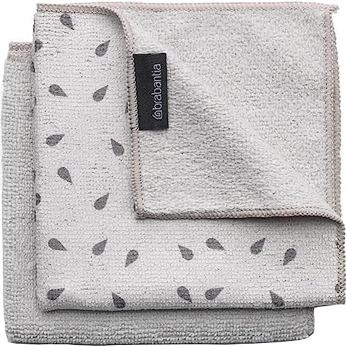 Brabantia Mikrofaser Reinigungstuch (2er Set), Hellgrau, 30 x 30 cm, 2-Einheiten von Brabantia