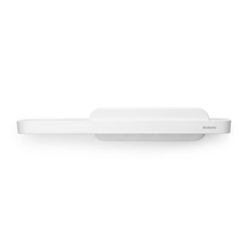 Brabantia - Mindset Duschablage mit Abzieher - Einfache Aufbewahrung - Hygienisches Wasserabflusssystem - Bis zu 2 kg - Korrosionsbeständig - Inklusive Befestigungsmaterial - Fresh White - 42 x 9 cm von Brabantia