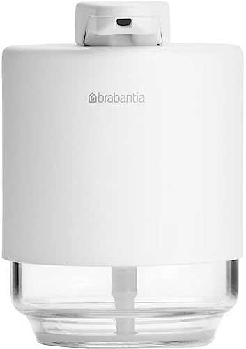 Brabantia - Mindset Seifenspender - Tropffreier Pumpmechanismus - Einfaches Nachfüllen - Aus Korrosionsbeständigem Metall & Glas - Stilvolles Badezimmerzubehör - Fresh White - 200 ml von Brabantia