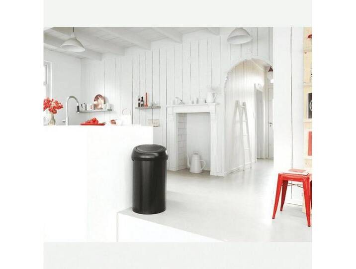 Brabantia Mülleimer Abfalleimer Touch Bin 60l Mattschwarz, schwarz von Brabantia