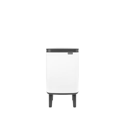 Brabantia - Mülleimer Bo Hi 4L mit Soft-Close-Deckel, herausnehmbarem Inneneimer und Transportgriff - Für Bad, Schlafzimmer und Homeoffice - Mattschwarz von Brabantia