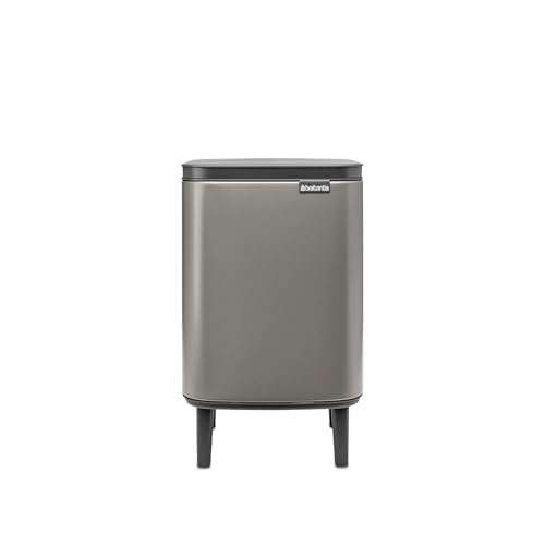 Brabantia - Mülleimer Bo Hi 7L mit Soft-Close-Deckel, herausnehmbarem Inneneimer und Transportgriff - Für Bad, Schlafzimmer und Home Office - Mattschwarz von Brabantia