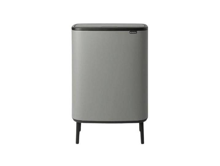 Brabantia Mülleimer Bo Touch Bin Hi 60l mit Kunststoffeinsatz Grau, 10 Jahre Herstellergarantie, grau von Brabantia