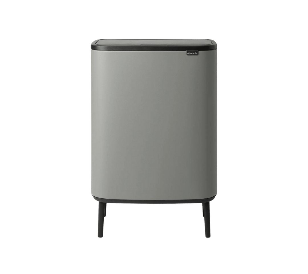 Brabantia Mülleimer Bo Touch Bin Hi 60l mit Kunststoffeinsatz Grau, 10 Jahre Herstellergarantie von Brabantia