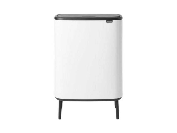Brabantia Mülleimer Bo Touch Bin Hi 60l mit Kunststoffeinsatz Weiß, 10 Jahre Herstellergarantie, weiß von Brabantia