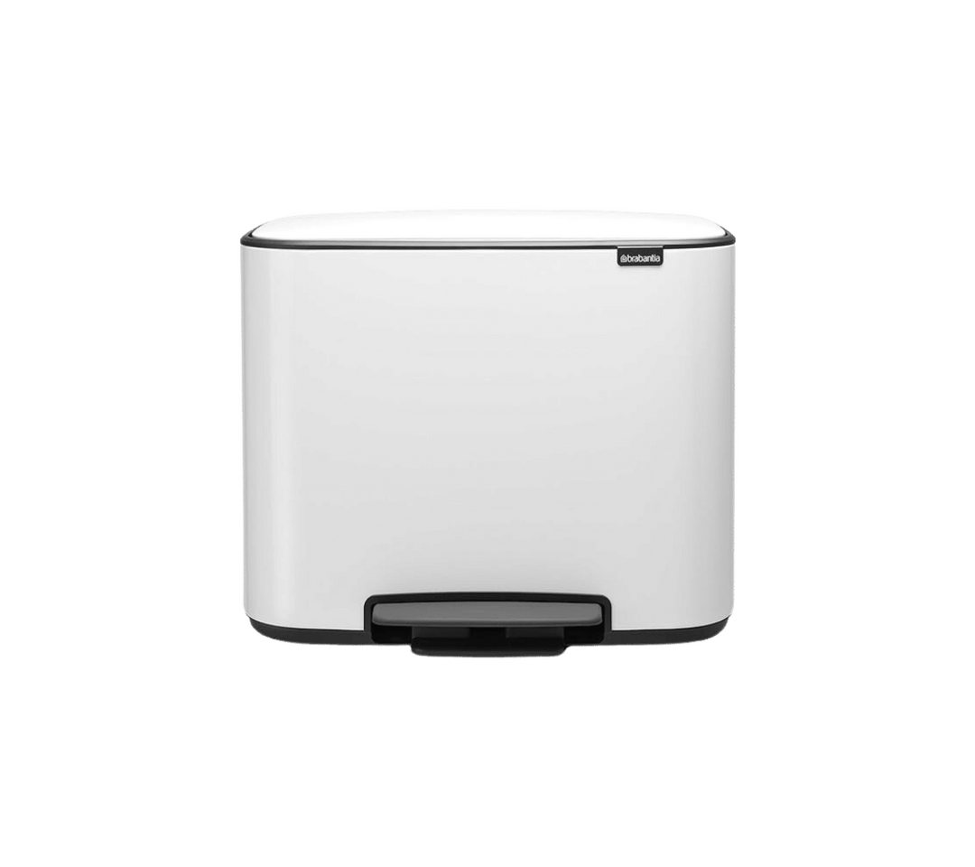 Brabantia Mülleimer Bo Treteimer 3x11l Weiß, 10 Jahre Herstellergarantie von Brabantia