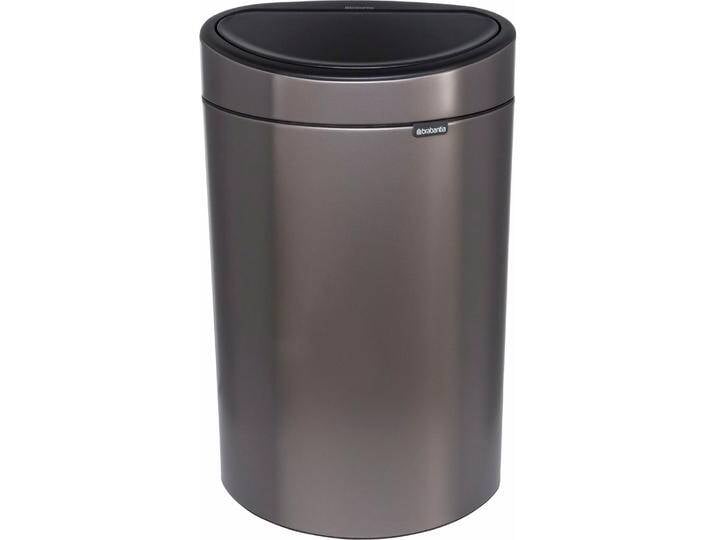 Brabantia Mülleimer Touch Bin New,recycle, 23+10 L Platinum, Abfalleimer, Grau von Brabantia