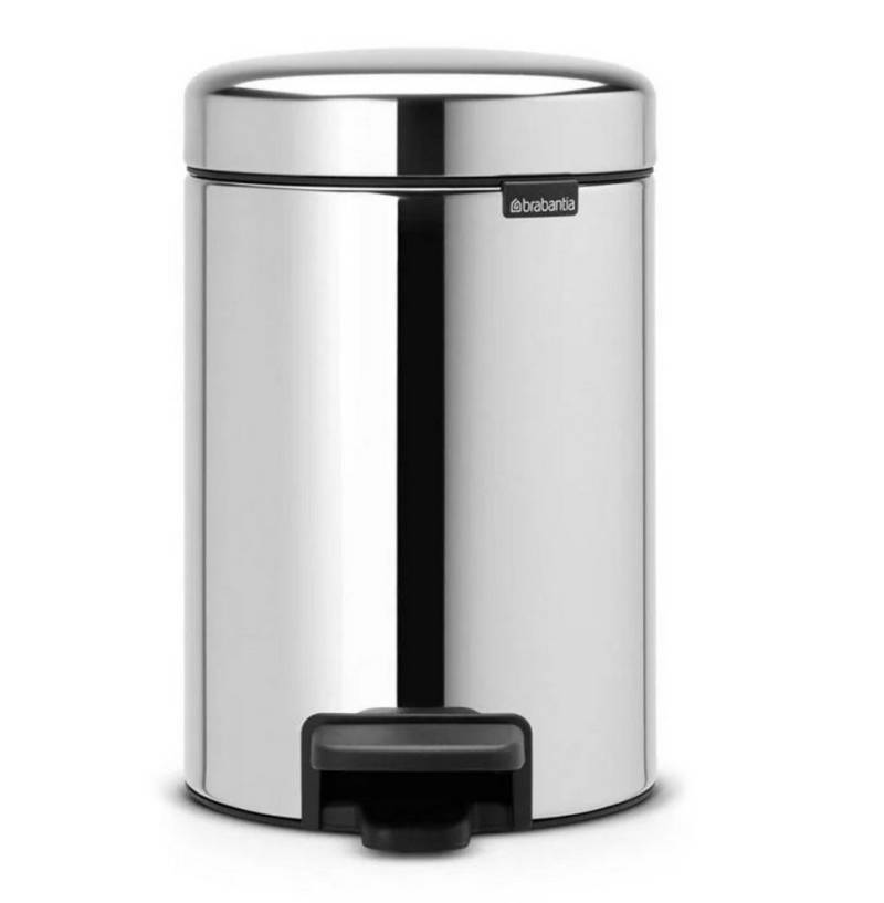 Brabantia Mülleimer Tret Abfalleimer NewIcon, 3 l, Soft-Close-Deckel, Mit Kunststoffeinsatz, Leise, Geruchsfrei von Brabantia