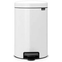 Brabantia - Mülleimer mit Pedal, Edelstahl, weiß, 12 l von Brabantia