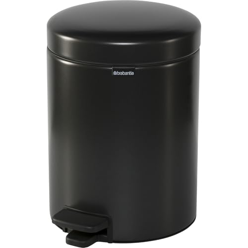 Brabantia NewIcon Kleiner Mülleimer für das Bad mit Deckel, 5 l | Geruchsdichter Treteimer mit herausnehmbarem Inneneimer für Bad, Toilette oder kleine Räume | Confident Grey Brabantia NewIcon Kleiner Mülleimer für das Bad mit Deckel, 5 l | Geruchsdichter Treteimer mit herausnehmbarem Inneneimer für Bad, Toilette oder kleine Räume | Confident Grey von Brabantia