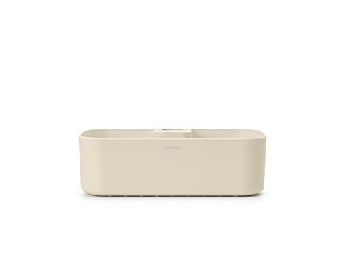 Brabantia - ReNew Duschablage - Platzsparend - Hält bis zu 2 kg - Wandhalterung für die Dusche - Korrosionsbeständig - Kein Bohren - Inkl. Befestigungsmaterial - Soft Beige - 24,4 x 13,3 x 7,5 cm von Brabantia