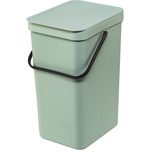 Brabantia - Sort & Go Abfallbehälter 16L - Mittelgroßer Recyclingbehälter - Tragegriff - Pflegeleicht - Auch für die Wandmontage Geeignet - Küchenmülleimer - Jade Green - 22 x 28 x 40 cm Brabantia - Sort & Go Abfallbehälter 16L - Mittelgroßer Recyclingbehälter - Tragegriff - Pflegeleicht - Auch für die Wandmontage Geeignet - Küchenmülleimer - Jade Green - 22 x 28 x 40 cm von Brabantia