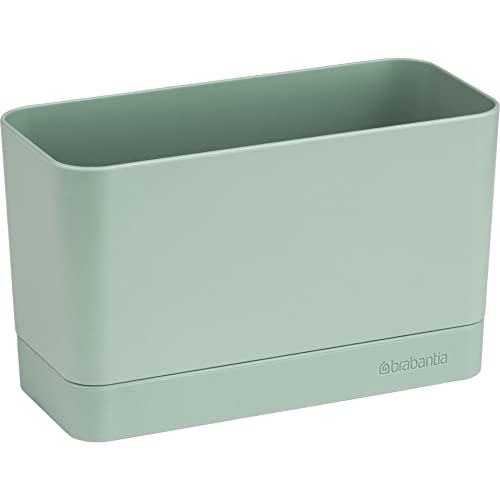 Brabantia - Sinkside Spül-Organizer - Küchenzubehör - Spülmaschinenfest - Rutschfester Boden - Abnehmbare Tropfschale - Hält Ihre Spülbürste, Seife & Tücher - Jade Green - 19 x 8,5 x 11,5 cm von Brabantia