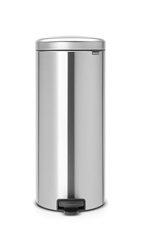 Brabantia Treteimer mit Inneneimer aus Kunststoff, stahl, Matt Stahl, 30 Liter von Brabantia