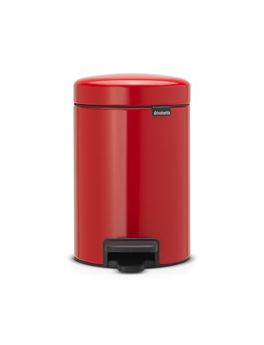 Brabantia Treteimer mit Inneneimer aus Kunststoff, stahl, Passion Rot, 3 Liter von Brabantia