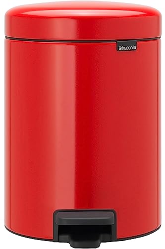 Brabantia 112089 Treteimer mit Inneneimer aus Kunststoff, stahl, Passion Rot, 5 Liter von Brabantia