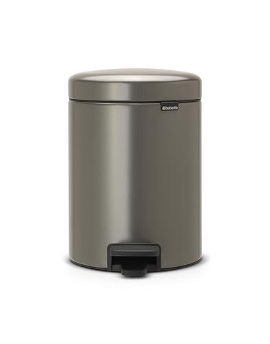 Brabantia Treteimer mit Inneneimer, 5L, aus Kunststoff, stahl, Platinum von Brabantia