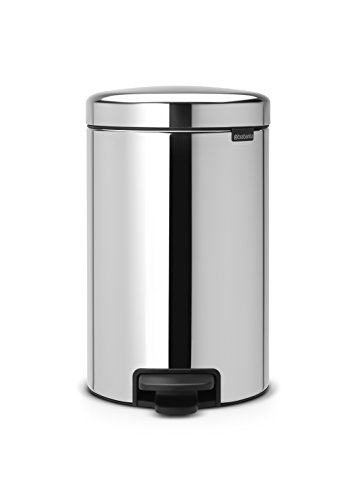 Brabantia Treteimer mit Inneneimer aus Metall, plastik metall, Glänzender Stahl, 12 Liter von Brabantia