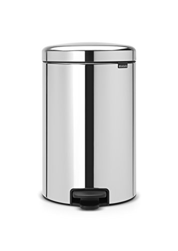 Brabantia Treteimer mit Inneneimer aus Metall, plastik metall, Glänzender Stahl, 20 Liter von Brabantia