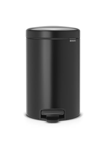 Brabantia 113741 Treteimer mit Inneneimer aus Kunststoff, stahl, matt schwarz, 12 Liter von Brabantia