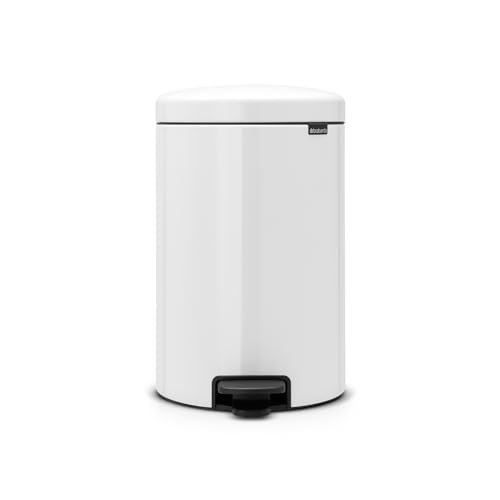 Brabantia Treteimer mit Inneneimer aus Kunststoff, Stahl, Braun, Weiß, 20L von Brabantia