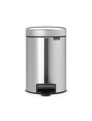 Brabantia 113222 Treteimer mit Inneneimer aus Kunststoff, stahl, Matt Stahl, 3 Liter von Brabantia