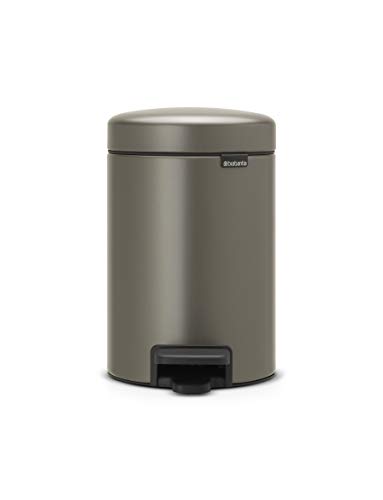 Brabantia Treteimer 3L, mit Inneneimer aus Kunststoff, stahl, Platinum von Brabantia