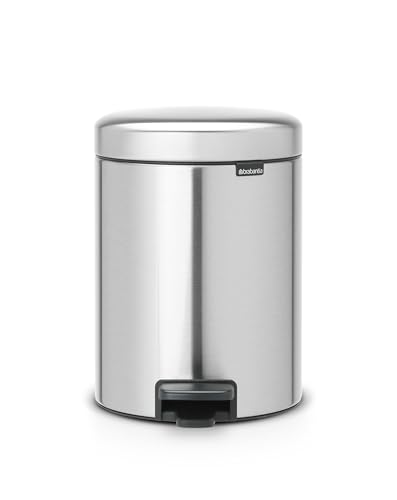 Brabantia 112102 Treteimer mit Inneneimer aus Kunststoff, stahl, Matt Stahl Fingerprint Proof, 5 Liter von Brabantia