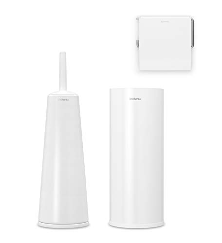 Brabantia Renew Collection WC-Garnitur, Stahl, Weiß, Einheitsgröße von Brabantia