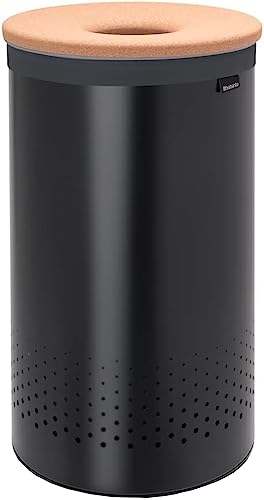 Brabantia Wäschebox mit Korkdeckel, Schwarz, 60 L von Brabantia