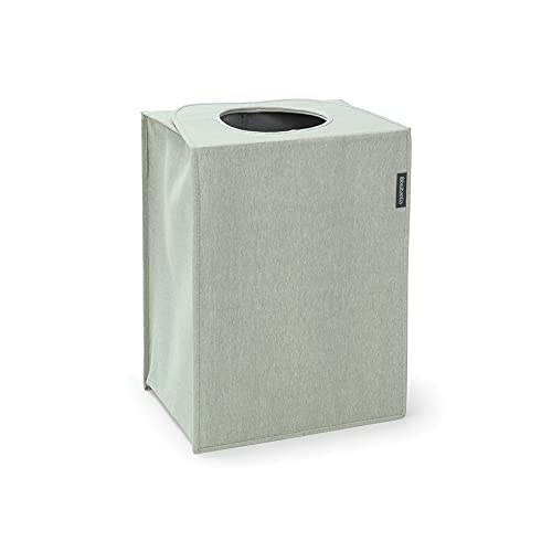 Brabantia - Wäschesack - Quick-Drop-Öffnung - Robuste Textilsack - Platzsparend - Der Deckel lässt sich zu Griffen ausklappen - Einfache Entleerung - Green - 55 L- 29.5 x 54.0 x 50.5 cm von Brabantia