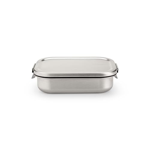 Brabantia - make & take Brotdose mit flexibler Trennwand, Robust für Sandwiches, Wraps und Snacks - Matt Steel, Mittel Brabantia - make & take Brotdose mit flexibler Trennwand, Robust für Sandwiches, Wraps und Snacks - Matt Steel, Mittel von Brabantia