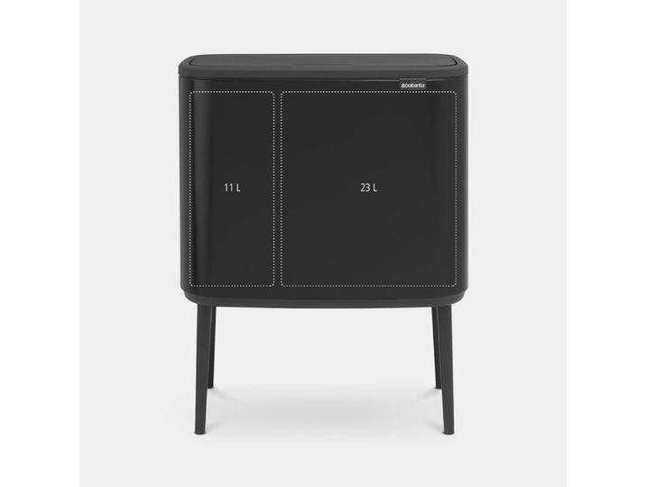 Mülleimer BO TOUCH BIN 11 + 23 Liter matt black von Brabantia