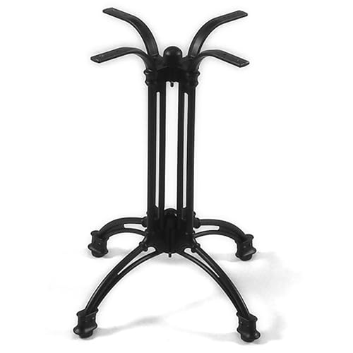 BrackenStyle Turin Standfuß, Bistro-Stil, verstellbare Füße, 72 x 60 cm, schwarzes Aluminium, für den Außenbereich, Garten, Terrasse, kommerzieller Standard von BrackenStyle