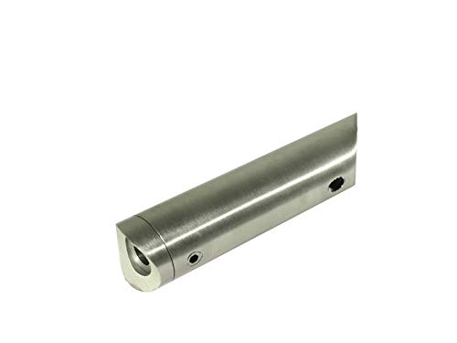 Edelstahl Stoßgriffstütze zur Montage von runden Stoßgriffen im Winkel von 45° (Stoßgriff-Durchmesser 33,7mm) von Brackhues VA-Beschläge