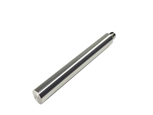 Anschraubplatte Handlaufträgerstütze Rohrstopfen V2A, flach - leicht gewöblt für RR 42,4 x 2 mm mit Rändel und Gewinde M8 für Handläufe (Handlaufträgerstütze mit 1x M8 Gewinde: 65mm) von Brackhues-VA