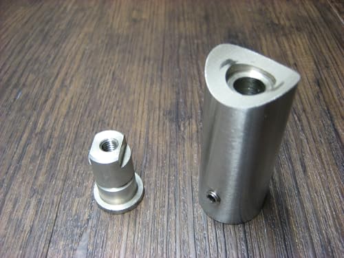 Edelstahl Stoßgriffstütze zur Montage von runden Stoßgriffen im Winkel von 90° 33,7mm von Brackhues-VA