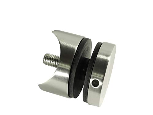 Glaspunkthalter Edelstahl V2A Durchmesser 50mm für Rundrohr 42,4mm von Brackhues-VA