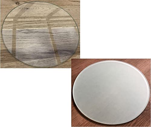 Glasscheibe ESG runde Ausführung Glas Tischplatte Kaminglas (Ø295mm / Stärke: 6mm / klar) von Brackhues-VA