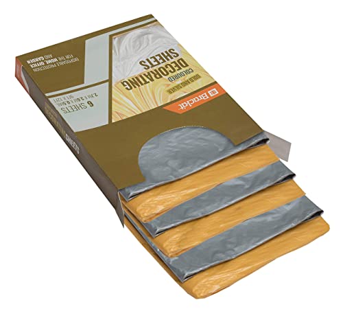 Staubschutz Folien silber gold 6er Pack je 3,6 x 2,7 m Deko Abdeckfolie Plastikfolie von Brackit