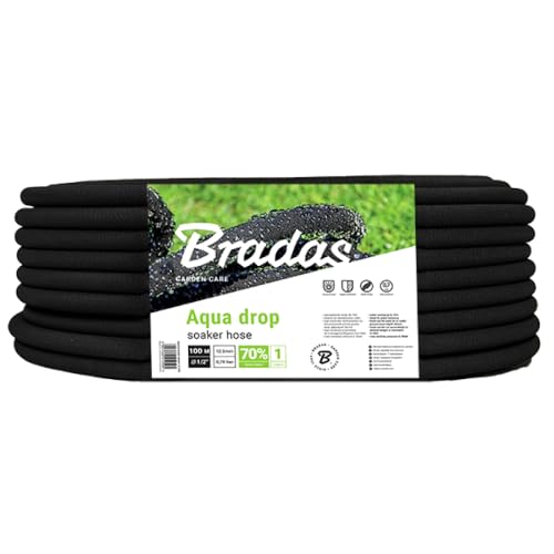 Bradas GARDEN CARE - Bewässerungsschlauch AQUA DROP 1/2 Zoll 100 m - Perlschlauch - Tropfschlauch Bewässerung - Gartenschlauch Flexibel - Gartenbewaesserung Schlauch – Bewässerungssystem von Bradas GARDEN CARE
