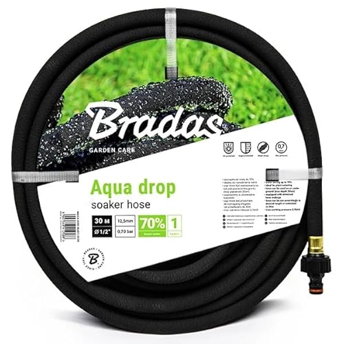 Bradas GARDEN CARE - Bewässerungsschlauch AQUA DROP 1/2 Zoll 15 m – Perlschlauch - Tropfschlauch Bewässerung - Gartenschlauch Flexibel - Gartenbewaesserung Schlauch – Bewässerungssystem von Bradas GARDEN CARE