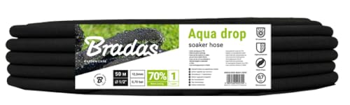 Bradas GARDEN CARE - Bewässerungsschlauch AQUA DROP 1/2 Zoll 50 m - Perlschlauch - Tropfschlauch Bewässerung - Gartenschlauch Flexibel - Gartenbewaesserung Schlauch – Bewässerungssystem von Bradas GARDEN CARE