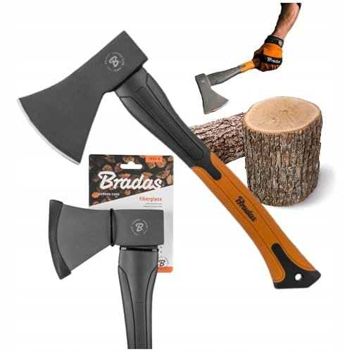 Bradas GARDEN CARE - Universale Axt - äxte - Beil aus gehärtetem Stahl & Fiberglas - Perfekt für Holzspalten & Gartenarbeit - Garten – KT-SF1100 – 1000g von Bradas GARDEN CARE