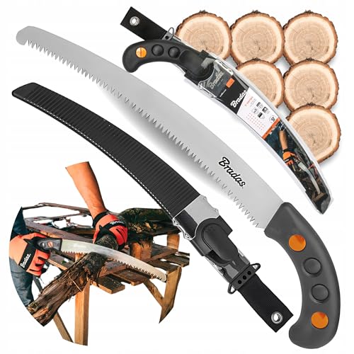 Bradas Garden Care Gartensäge V-SERIES-P KT-V1404K - 32 cm Gebogen SK5 Stahlklinge mit Antikorrosionsbeschichtung - Handsäge Für Astsäge/Baumsäge - Ergonomischer TPR-Griff - Inkl. Gürteltasche Bradas Garden Care Gartensäge V-SERIES-P KT-V1404K - 32 cm Gebogen SK5 Stahlklinge mit Antikorrosionsbeschichtung - Handsäge Für Astsäge/Baumsäge - Ergonomischer TPR-Griff - Inkl. Gürteltasche von Bradas GARDEN CARE