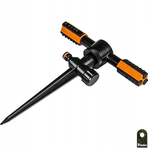 Bradas Garden Care - Rasensprenger - Garten Sprinkler - Bewässerungssystem - Sprinkleranlage - Sprenkler - Bewässerung Rasen - Rasensprinkler - Gartenbewässerung - 2-Armiger Regner mit Spike 130 m² Bradas Garden Care - Rasensprenger - Garten Sprinkler - Bewässerungssystem - Sprinkleranlage - Sprenkler - Bewässerung Rasen - Rasensprinkler - Gartenbewässerung - 2-Armiger Regner mit Spike 130 m² von Bradas GARDEN CARE
